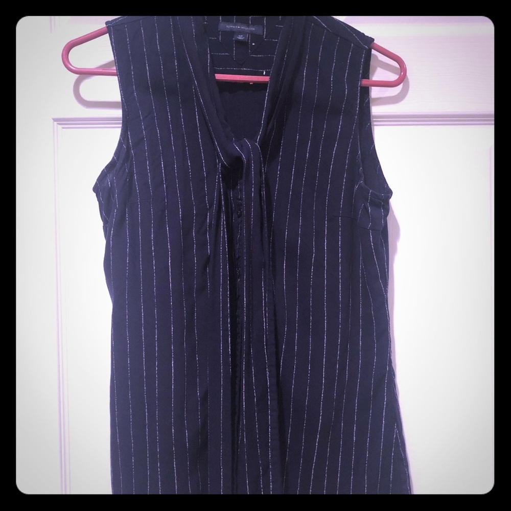 Tommy Hilfiger navy blue sleeveless blouse